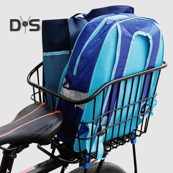Задняя корзина для хранения велосипеда, сверхмощная большая вместительная универсальная корзина для горного велосипеда, металлическая проволочная корзина, аксессуары для велосипеда