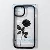 Винтажный чехол для телефона с черной розой для IPhone 17 1615 14 13 12 11 Pro MAX 17Air XR 8Plus Y2K Girl Жесткий Прозрачный Жесткий Чехол Fundas