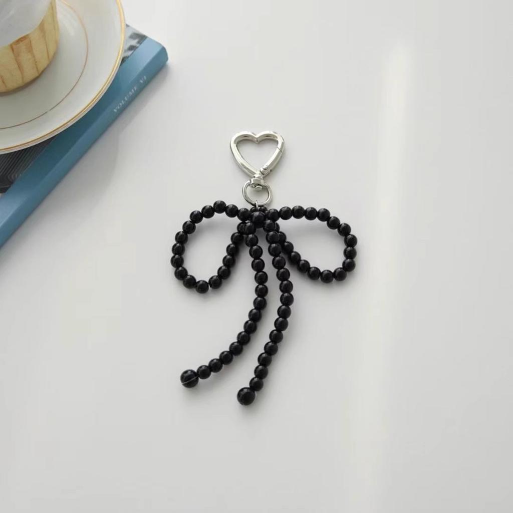 Butterfly Knot Phone Lanyard Beaded Phone Charm Wrist Strap Anti-Lost Chain Cellphone String Straps Bowknot Ornament