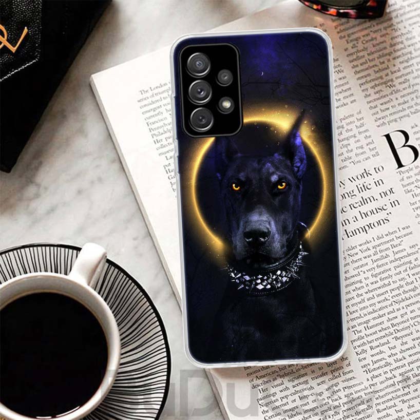 Black Dachshund Doberman Cover For Samsung Galaxy A51 A50 A71 A70 Phone Case A21S A31 A41 A10 A20E A30 A40 A01 A11 A6 A7 A8 A9 C