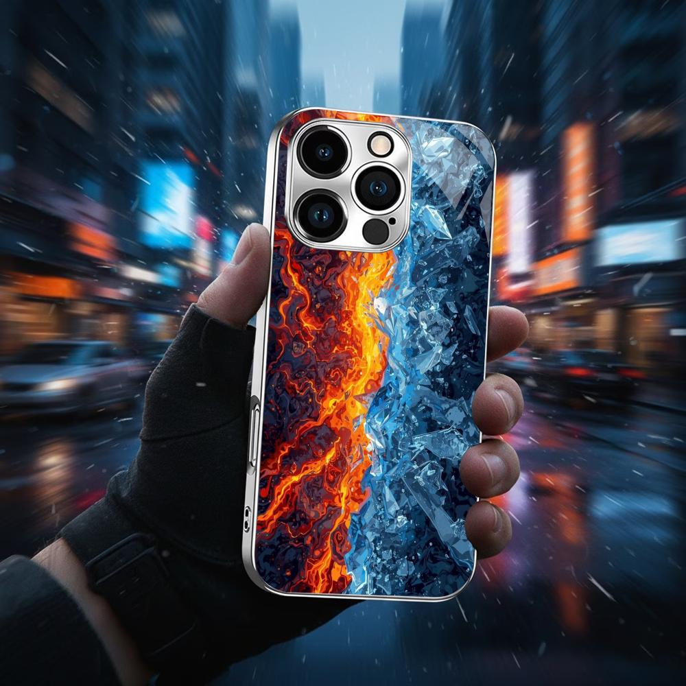 Красочный гальванизированный стеклянный чехол для телефона iPhone 17 16 15 14 13 12 11 Pro Max Plus 16E 17Air