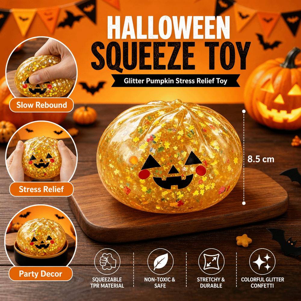 TPR Halloween Dumplings Blind Box Squeeze Toy Pumpkin Squeeze Decompression Dough Stress Relief