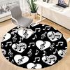 1pc Music Notes Heart Pattern Chair Carpet for Office, Non-slip, Soft and Durable Office Rug for  Decoration, Perfect for Office yy260105034