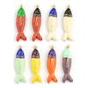 Doreen Box 1 PC Brass Fish Pendants 18K  Gold Plated Enamel Fish Animal Ocean Jewelry Charms for Necklace Findings 5.6cm x 1.5cm