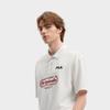 Fila Оригинальная ретро спортивная простая мужская футболка-поло с коротким рукавом топы F11M639102F-WT