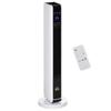 Heater Fan Heater 2200W Electric Heater Ceramic Heating Tower with Remote Control 8-Hour Timer Oscillation ABS PA White+Black 21 x 21 x 73 cm
