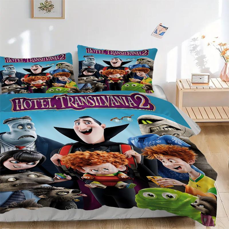 Hotel Transylvania Adventure Print 3Pcs Bedding Setduvet Cover With 2 Bedropillowcase Home Birthday Gift