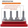 IZTOSS 12-48V 300A BusBar Copper Power Distribution Block 4XM8 (5/16")/M10 Terminals Studs with Cover Battery Bus Bar for Car RV