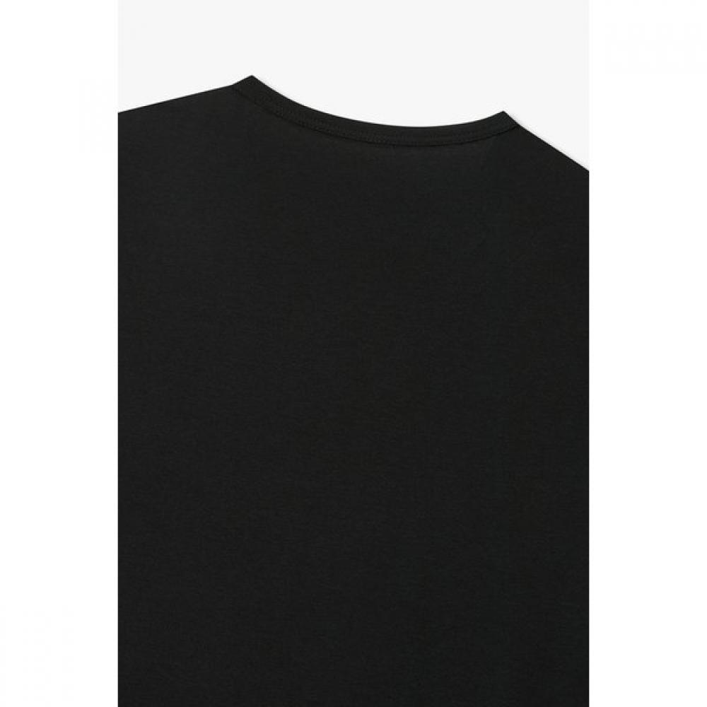 Emporio Armani Мужская футболка для отдыха с коротким рукавом и нашивкой с логотипом 0816134043