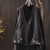 Vest for Women Cotton Autumn Winter Tops Knitted Sweater Vest Oversize  Down Casual V-neck Vest