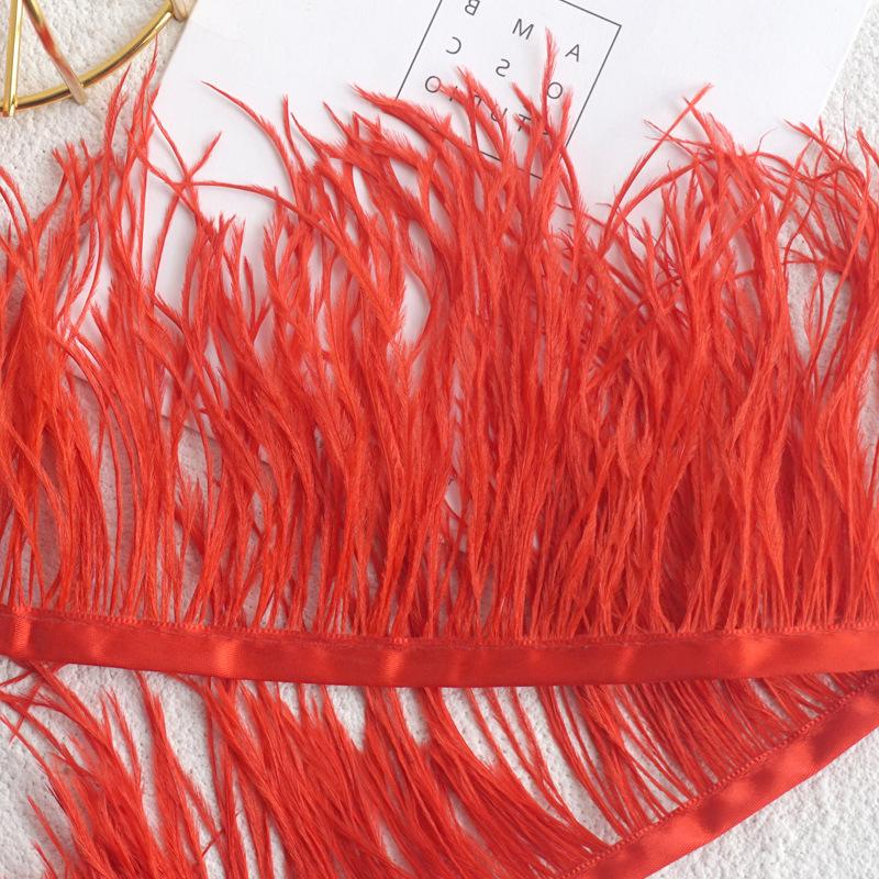 Отделка из страусиных перьев 10-13 см для украшения платья и танцевальной юбки - Аксессуары для одежды