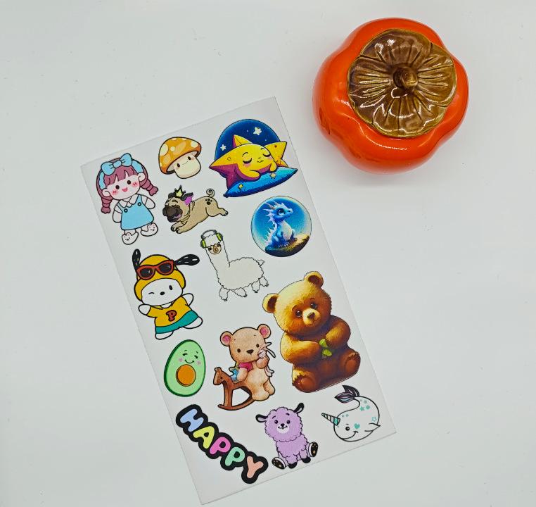 Cartoon Waterproof Self-Adhesive Patch Stickers: Colorful, No-Sew, Iron-Free Seamless Repair for Jackets.