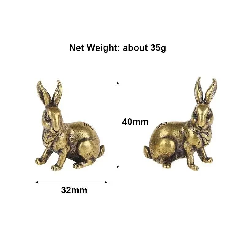 Chinese Brass Lucky Zodiac Mini Bronze Statue Pure Copper Animal Handmade Home Decoration