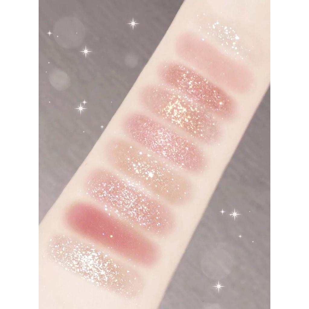 Nine Color Eyeshadow Glitter Pearlescent Waterproof Natural Highlight Brightening Sleeper Silkworm Contouring Eyeshadow Tray Lasting Setting Makeup