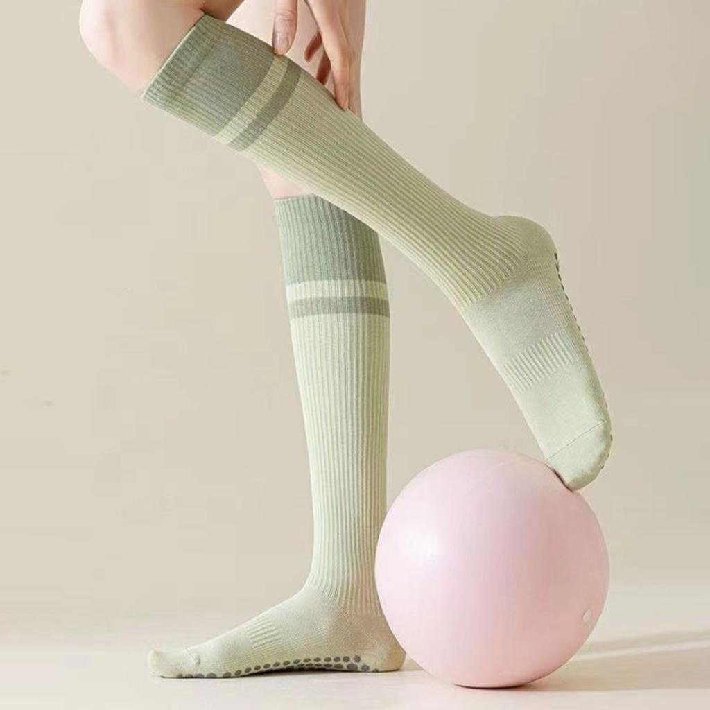 1 пара женских спортивных чулок, эластичные гольфы для велоспорта, противоскользящие, с силиконовой поддержкой свода стопы, контрастного цвета, для занятий йогой, пилатесом, танцами