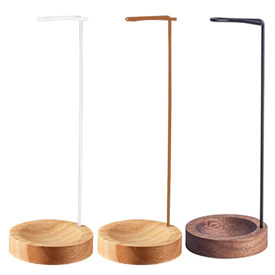 Incense Stick Holder with Wooden Tray Brass Inverted Incense Burner Ash Catcher Home Office