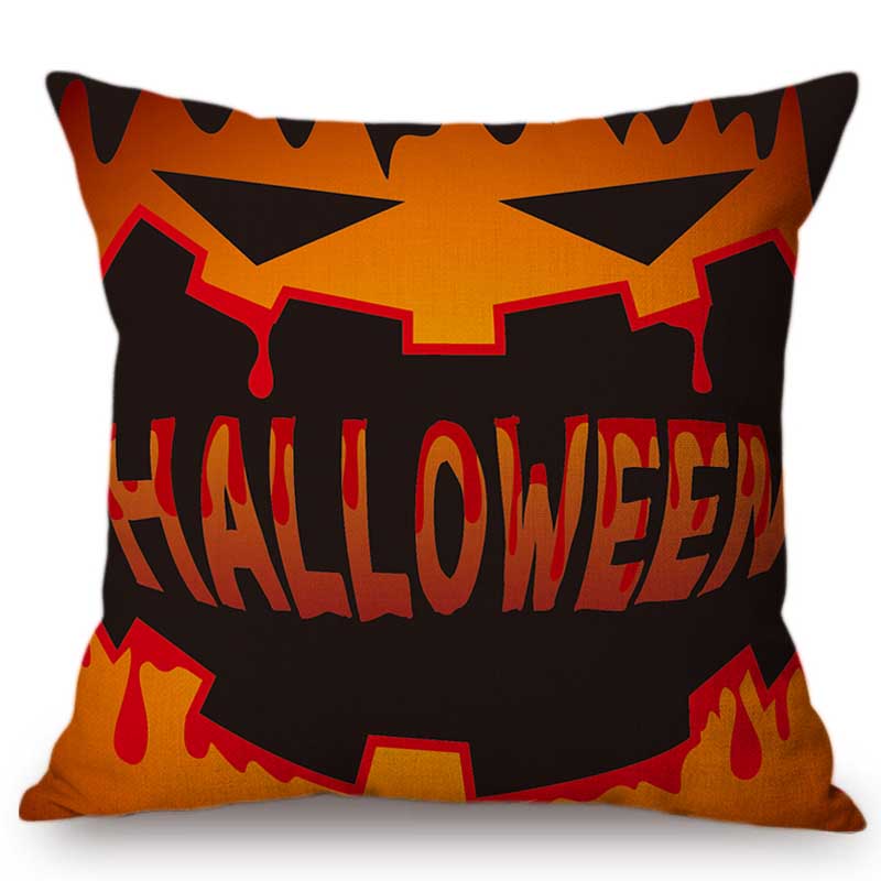 Halloween Decoration Pillow Case Happy Halloween Cartoon Vampire Pumpkin Party Celebration Decorative Sofa Cushion Covers