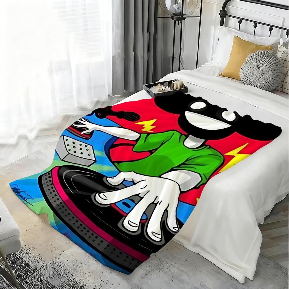 Singer D-deadmau5 Throw Lightweight 240g Flannel Blanket Soft Skin-friendly for Summer Cooling
