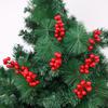 500PC Artificial Simulation Red Berry Christmas Eve Decoration DIY Family Christmas Party Decoration Living Room Coffee Table Tabletop Small Ornaments