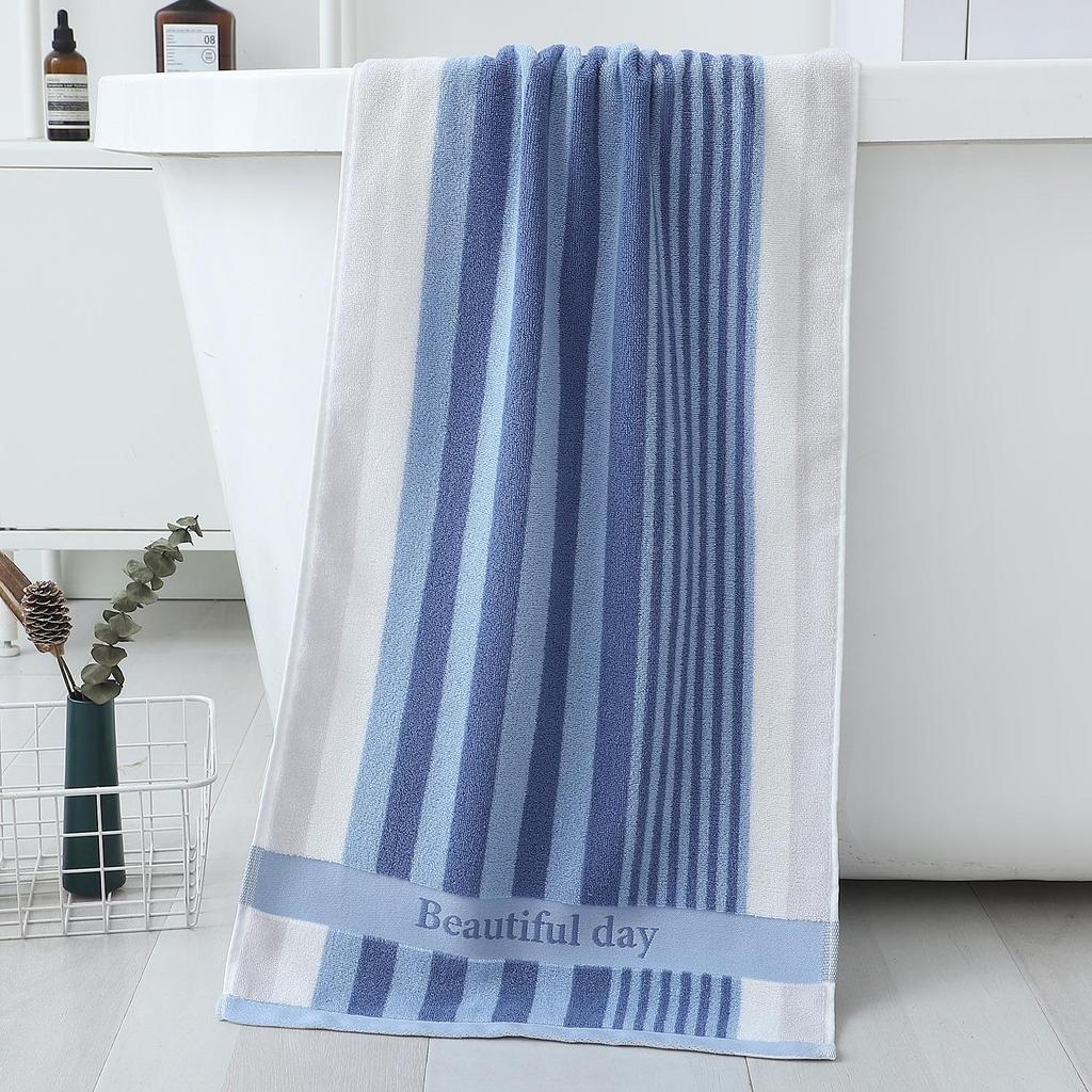 Thickened Absorbent Bath Towel - Large Pure Cotton & Polyester Blend, 90x40 Cm, Suitable for Adult Face and Household Use