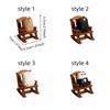 Wooden Rocking Chair Bear Models Solid Wood Polar Bear Crafts  Photo Props