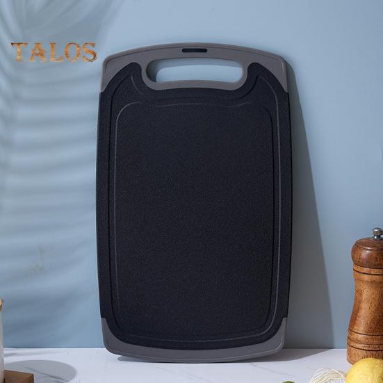 Двусторонняя разделочная доска для овощей и мяса с канавками Удобная ручка с нескользящим покрытием Необходимая кухонная вещь для гурманов и шеф-поваров