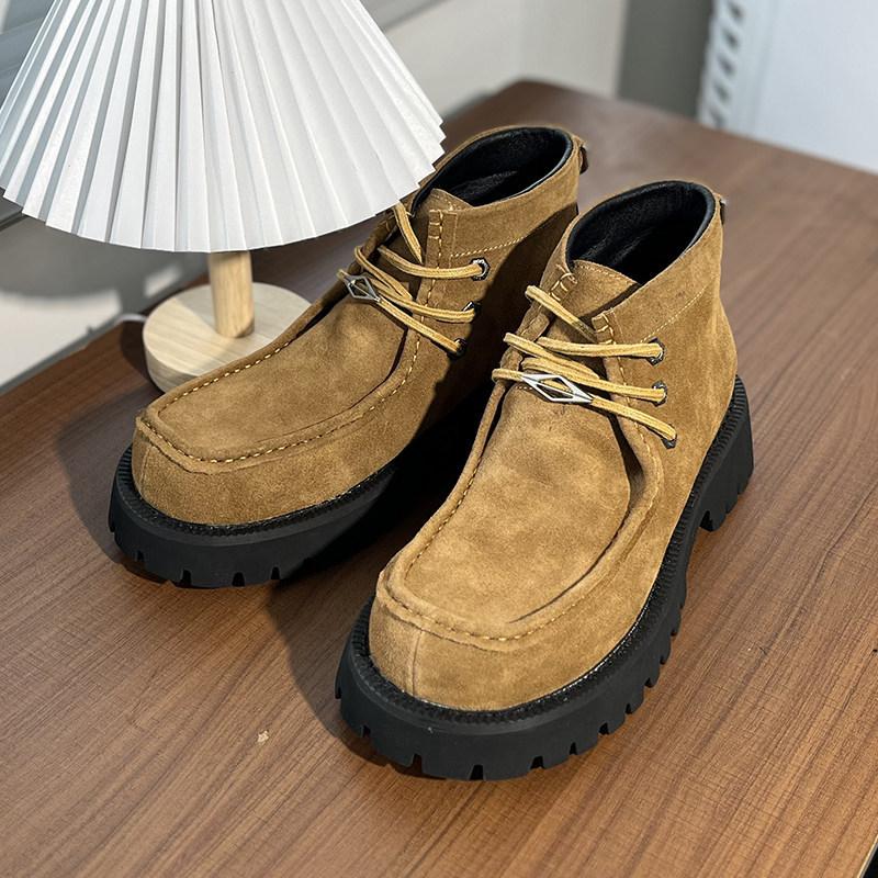Men Women Martin Boots Autumn Winter Casual Ankle Boots Non‑Slip Wear‑Resistant Lace‑Up Shoes Outdoor Daily Footwear