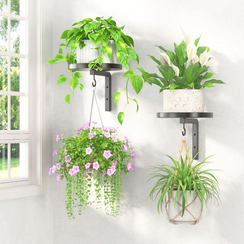 Metal Floating Flower Display Stand Wall Mounted Wall Plant Stand New Plant Holders  Indoor Outdoor
