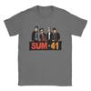 Novelty Band Sum 41 T-Shirt for Men Crew Neck Pure Cotton T Shirts SUM41 Punk Short Sleeve Tees Graphic Printed Clothing