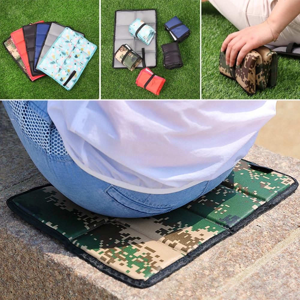 New Prevent Dirty Oxford Cloth Foam Sitting Pad Beach Mats Hiking Small Seat Folding Camping Mat