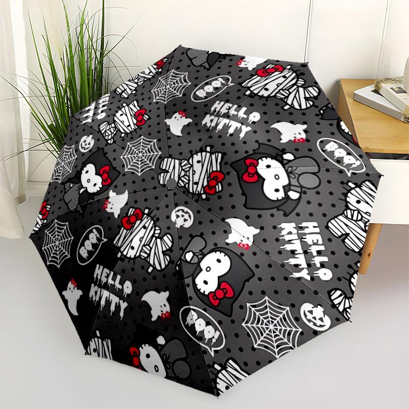 1pc Hello Kitty Auto Umbrella 8-Bone Design Compact Gear for Outdoor Travel, Perfect Helloween Chrismas Gift for Friends or Family y250829171