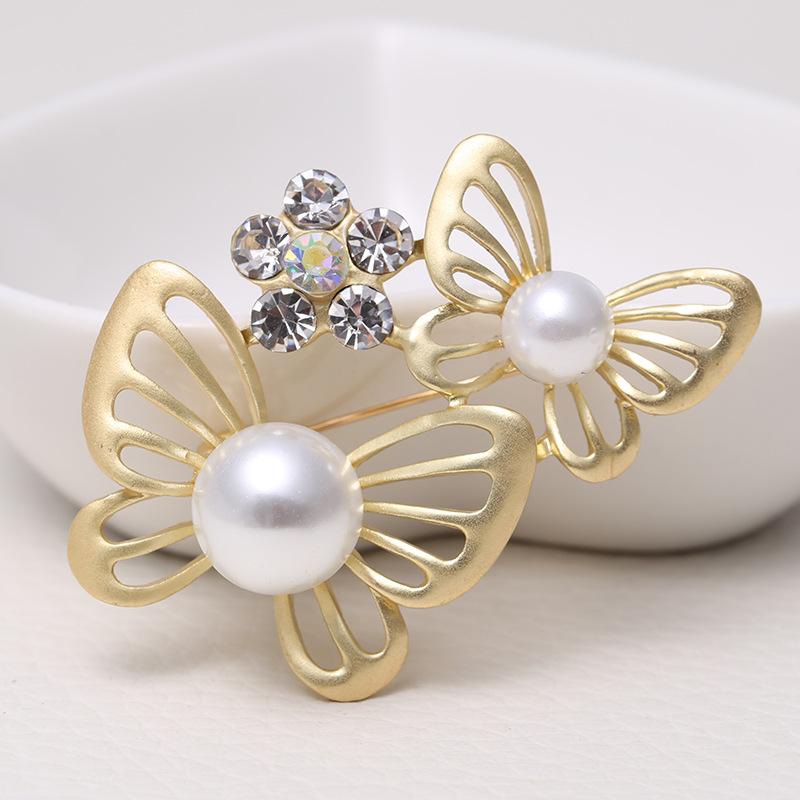 Благородная матовая брошь Ya Gold Brooch Ya Silver Brooch Temperament Clothing Accessories