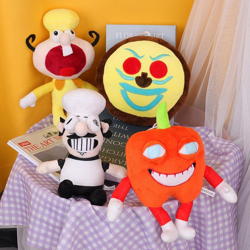 Pizza Tower Peppino Plush Toys Ms.Lemons and Mr.Tomatos Soft Stuffed Dolls Home Room Decoration Plushie Birthday Christmas Gifts