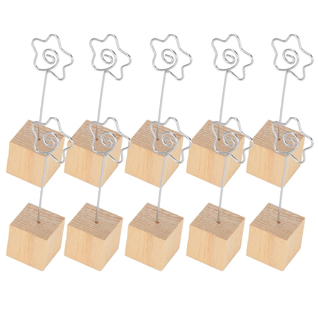 10 шт. держатель для фотографий металлический зажим подставка для заметок сообщение открытка картина основа из цельного дерева ремесло