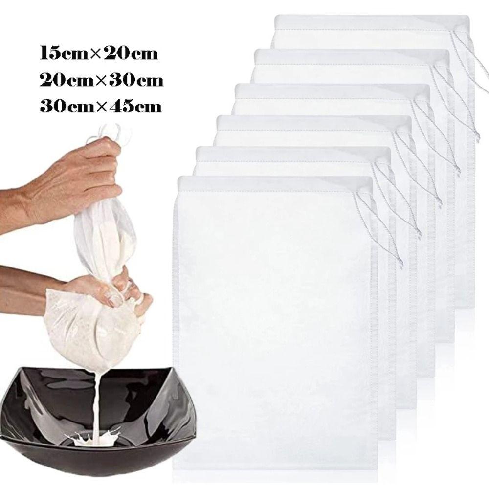 100 Mesh Soy Milk Filter Bag Easy Clean Wine Dreg Filter Durable Strainer