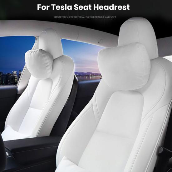 Seat Headrest Pillow Neck Support Cushion with Invisible Strap Breathable Wear Resistant Easy To Install Headrest Pillow for Tesla Model 3/Y