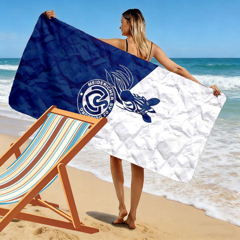 MSV Duisburg Print Beach Towel, Large Soft Quick Dry Towel for Beach Camping Swimming