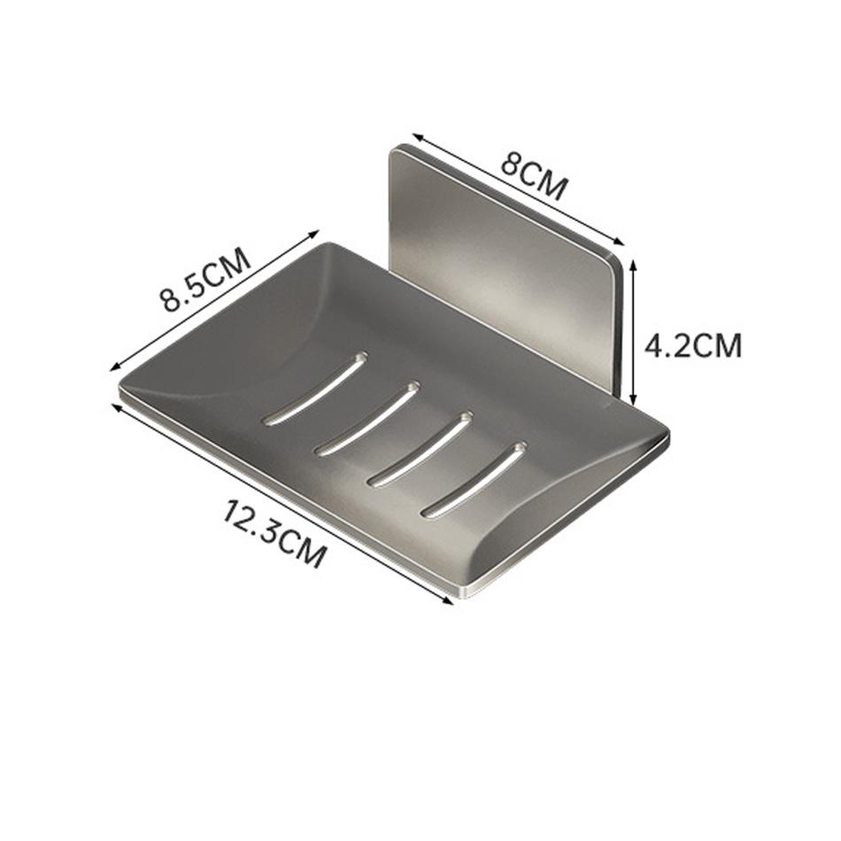Съемный держатель для мыльницы, клейкий, черный, белый, серый, алюминиевый, креативный, для туалета, мытья рук, ванной, душа, держатели для мыла, полка