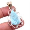 Natural Republic Ларимар Драгоценный камень 925 Проба Стерлинговое серебро Подарок Подвеска 2" I2P22