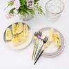 6Pcs/Set Tea Cake Snack Fork Dinnerware Cutlery Colorful Fork Set Mirror Stainless Steel Tableware Dessert Fruit Fork Silverware