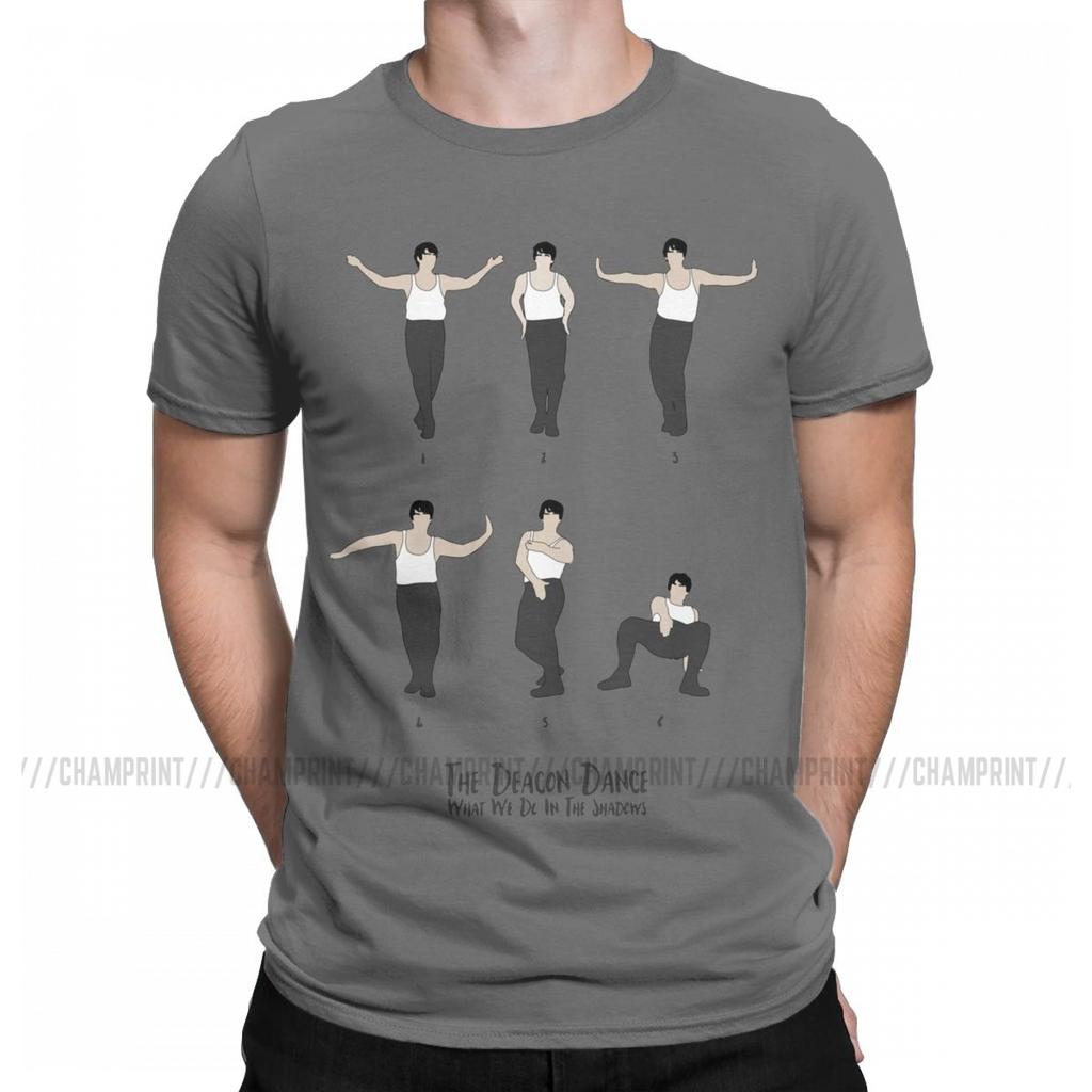 Мужские футболки What We Do In The Shadows Deacon Dance Из Чистого Хлопка Одежда С Коротким Рукавом Круглый Вырез Футболки Большого Размера