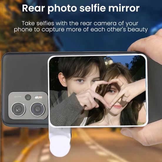 Phone Mirror Reflection Clip Set Mirror Effect Lens Shots Selfie Artifact Reflection Photography Props Kit for Travel Photography Selfies