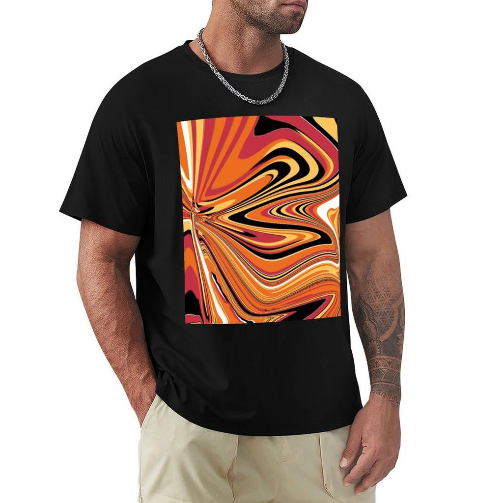 Abstract Sunny Swirl TShirt plain boys whites Luxury man mens t shirts