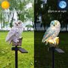 1Pc Waterproof Solar Power LED Light Garden Path Yard Lawn Owl Animal Ornament Lamp