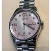 Б/у Новый и неиспользованный GUCCI GTimeless 30 мм часы розовый циферблат бриллианты YA1265062 женские Gucci перламутр