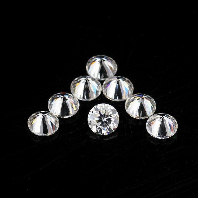 Lab Created DEF Color Diamond 100 Pcs 1.3 mm Round Fabulous Loose Gemstone Lot
