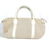 Porochon Mademoiselle Hand Bag Toile H / Leather Beige/White