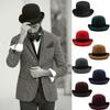 Classic French Flat Top Wool Blend Hat Men Women Vintage Jazz Style Short Brim Winter Cap