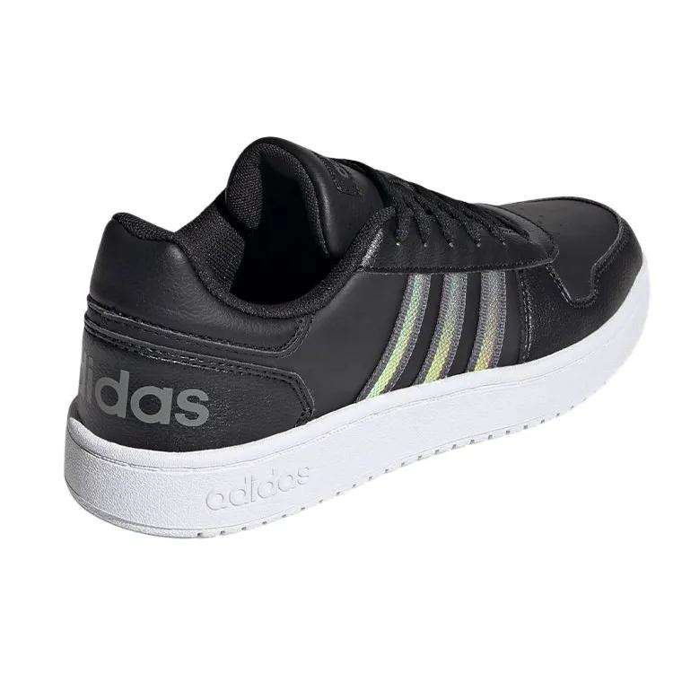 Adidas Womens Hoops 2.0 'Black Tactile Gold Metallic' (women's sizes) Core Black / Grey Five / Tactile Gold Metallic Skate Shoes FW3536