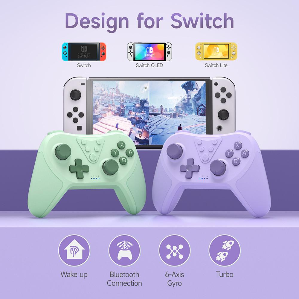 Для беспроводного геймпада EasySMX T37, игрового контроллера Bluetooth для коммутатора Nintendo, ПК, Steam Deck, 6-осевого гироскопа управления движением